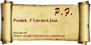 Podek Florentina névjegykártya